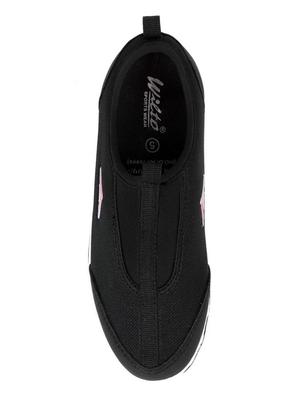 black mesh slip on sports shoes - 14746738 - Standard Image - 4