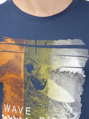 blue chest printed t-shirt - 14762072 - Standard Image - 4