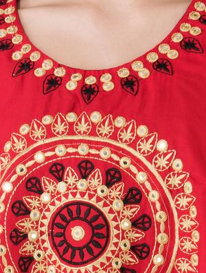 red rayon top - 14762082 - Standard Image - 4