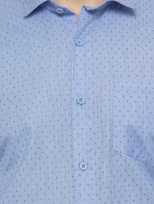 blue cotton formal shirt - 14767302 - Standard Image - 4