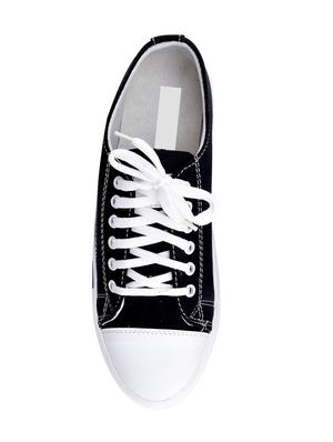 black canvas lace up sneaker - 14769412 - Standard Image - 4