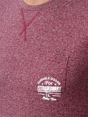 maroon cotton pocket t-shirt - 14769994 - Standard Image - 4