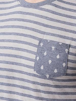 grey cotton pocket t-shirt - 14770021 - Standard Image - 4
