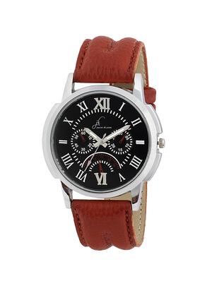jack klein stylish round brown dial brown strap analogue wrist watches - 14771675 - Standard Image - 4