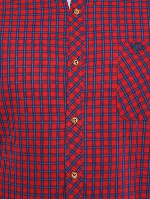 red cotton casual shirt - 14772625 - Standard Image - 4