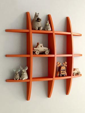 living dã©cor globe shape floating wall shelves rack –orange - 14774251 - Standard Image - 4