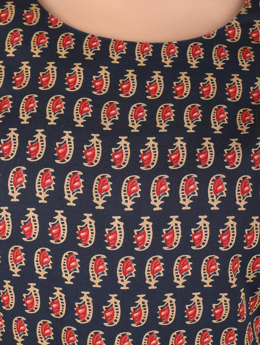 a-line piping kurta - 14774634 - Zoom Image - 4