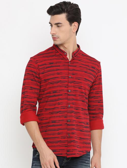 red cotton casual shirt - 14775232 - Very Small Image - 1