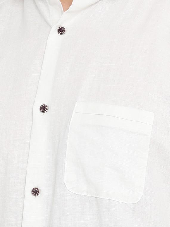 white cotton casual shirt - 14775261 - Zoom Image - 4