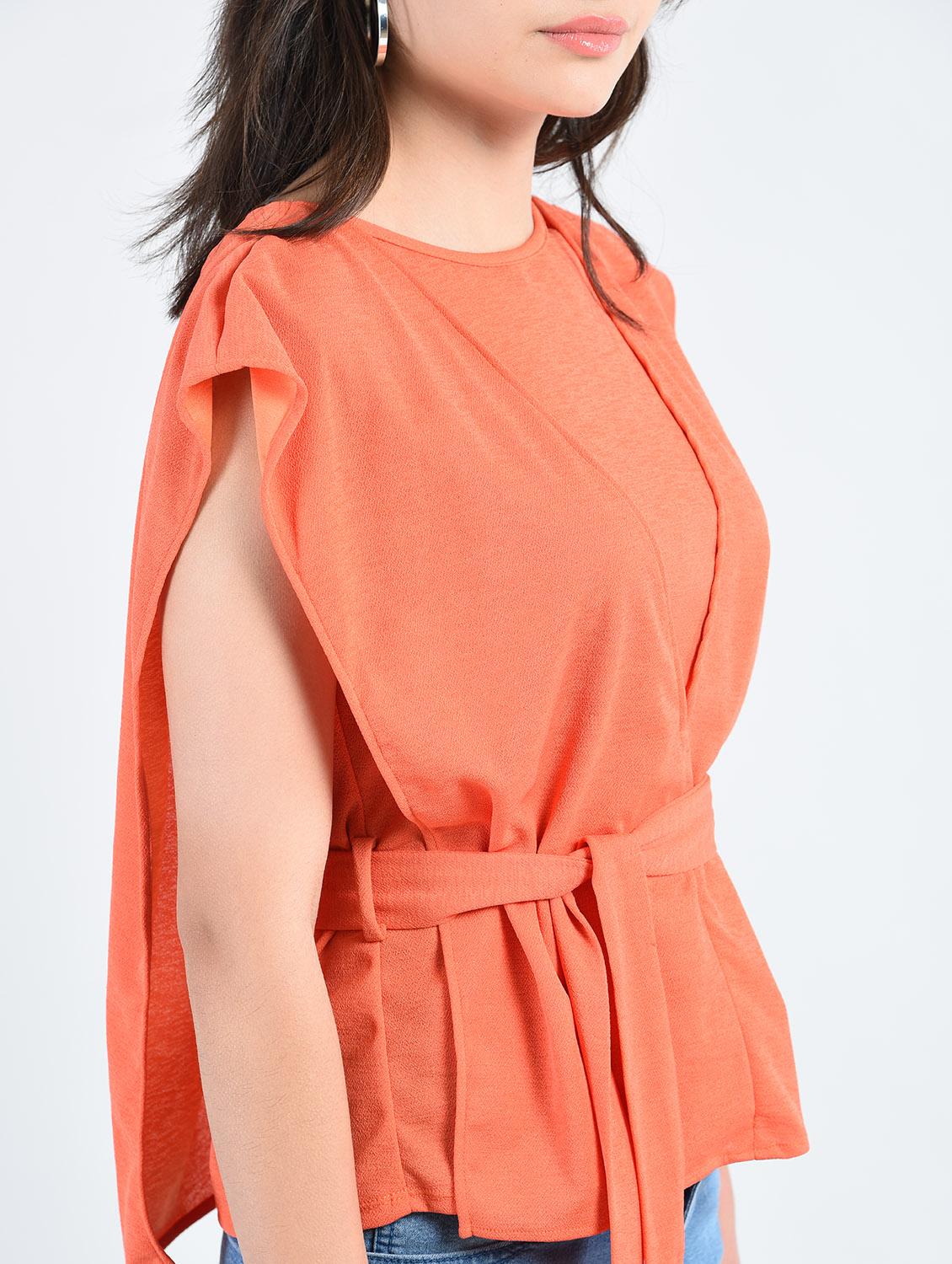 self tie up layered top - 14778885 - Zoom Image - 4
