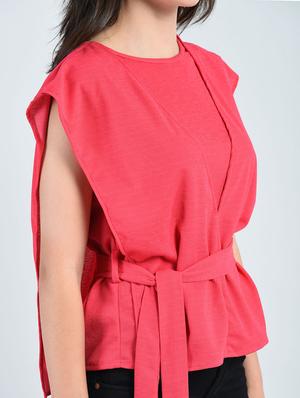 side tie-up layered top - 14778889 - Standard Image - 4