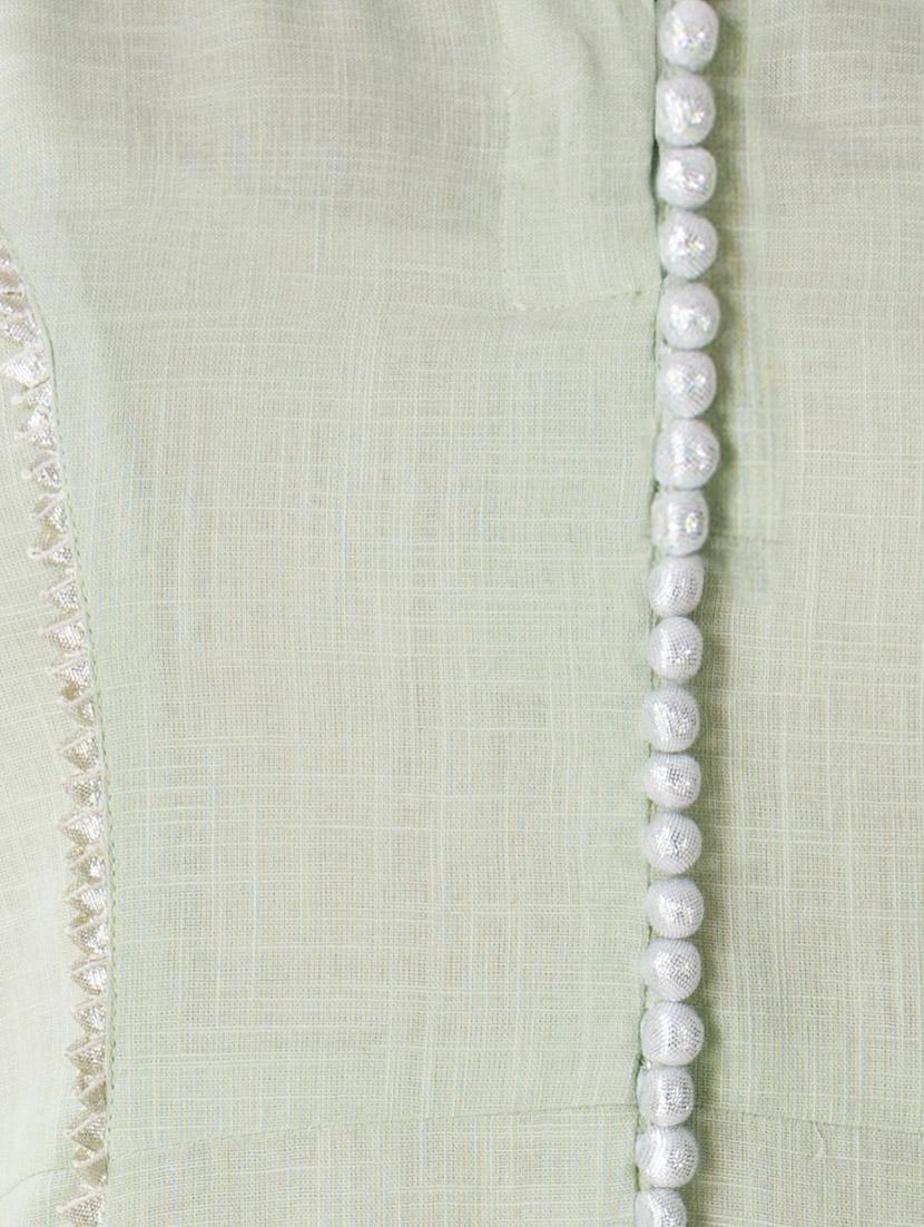 Pastel green gota work kurta with pant set - 14778991 - Zoom Image - 4