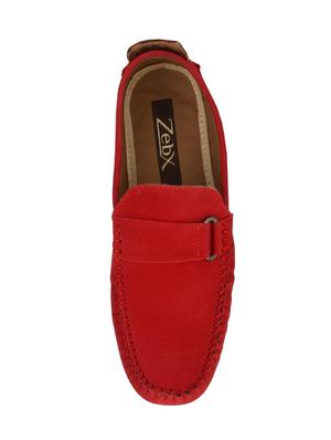 red suede slip on loafer - 14783123 - Standard Image - 4