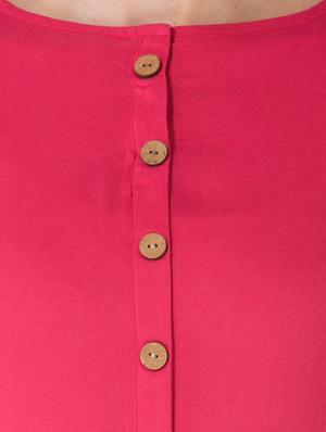 pink rayon flared kurta - 14783221 - Standard Image - 4