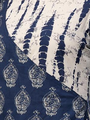 blue cotton angrakha kurta - 14783368 - Standard Image - 4