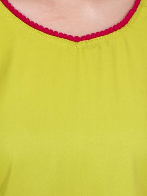 green cotton high-low kurta - 14787335 - Standard Image - 4
