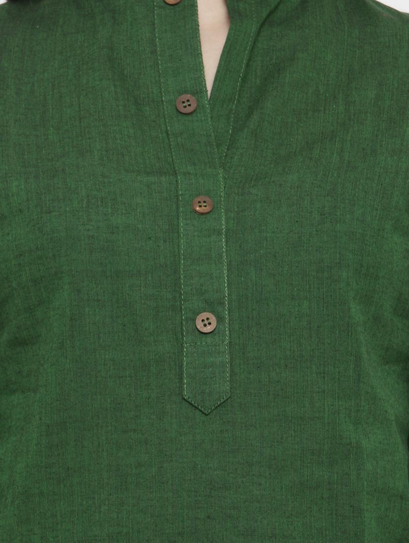 green cotton tunic - 14790501 - Zoom Image - 4