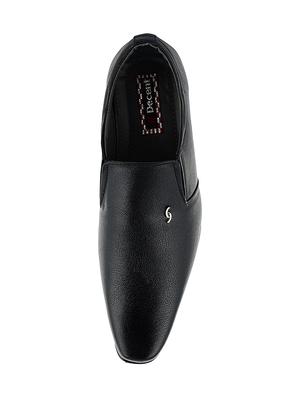 black leatherette formal slip on - 14790590 - Standard Image - 4