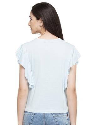 light blue solid top - 14791825 - Standard Image - 4