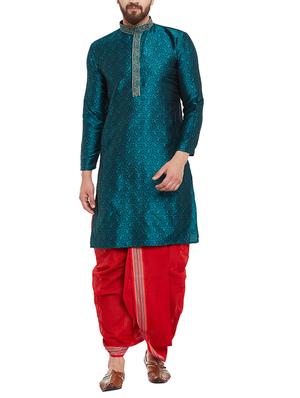 red cotton dhoti - 14794001 - Standard Image - 4