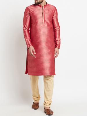 pink dupion ethnic wear set - 14794230 - Standard Image - 1