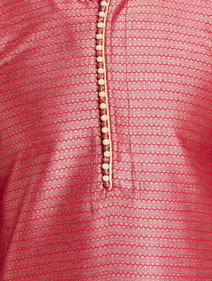 pink dupion ethnic wear set - 14794230 - Standard Image - 4