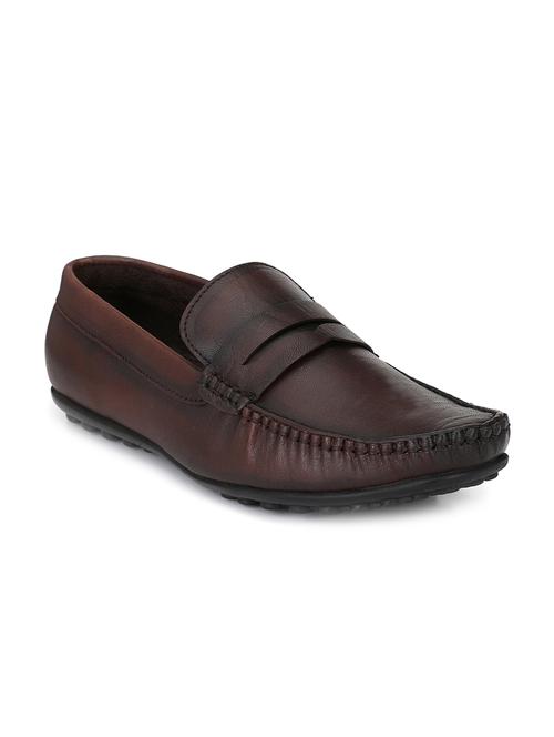 brown leather slip on loafer - 14794484 - Standard Image - 1