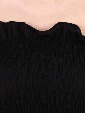 black solid off-shoulder dress - 14798526 - Standard Image - 4