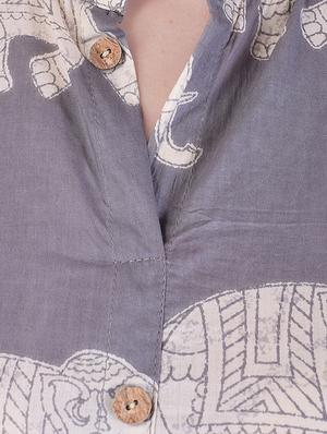 adesa grey rayon straight kurta - 14805228 - Standard Image - 4