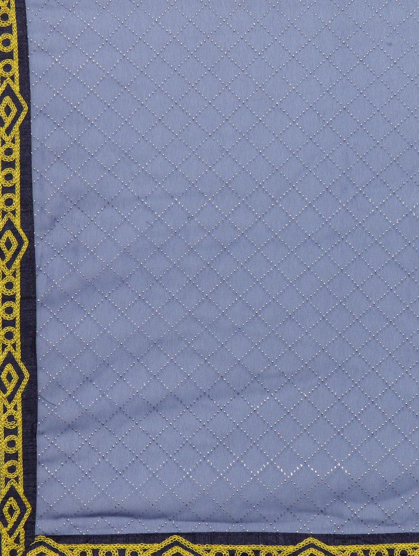 checkered embellished saree with blouse - 14807125 - Zoom Image - 4