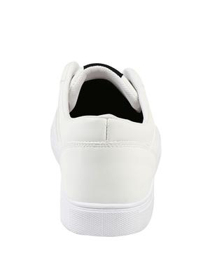 white Leatherette lace up sneaker - 14807695 - Standard Image - 4