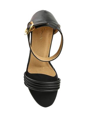 black fabric closed back sandals - 14810093 - Standard Image - 4