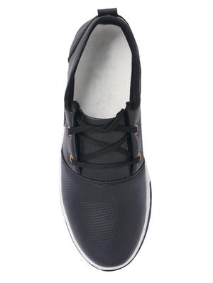black leatherette lace up sneaker - 14811723 - Standard Image - 4