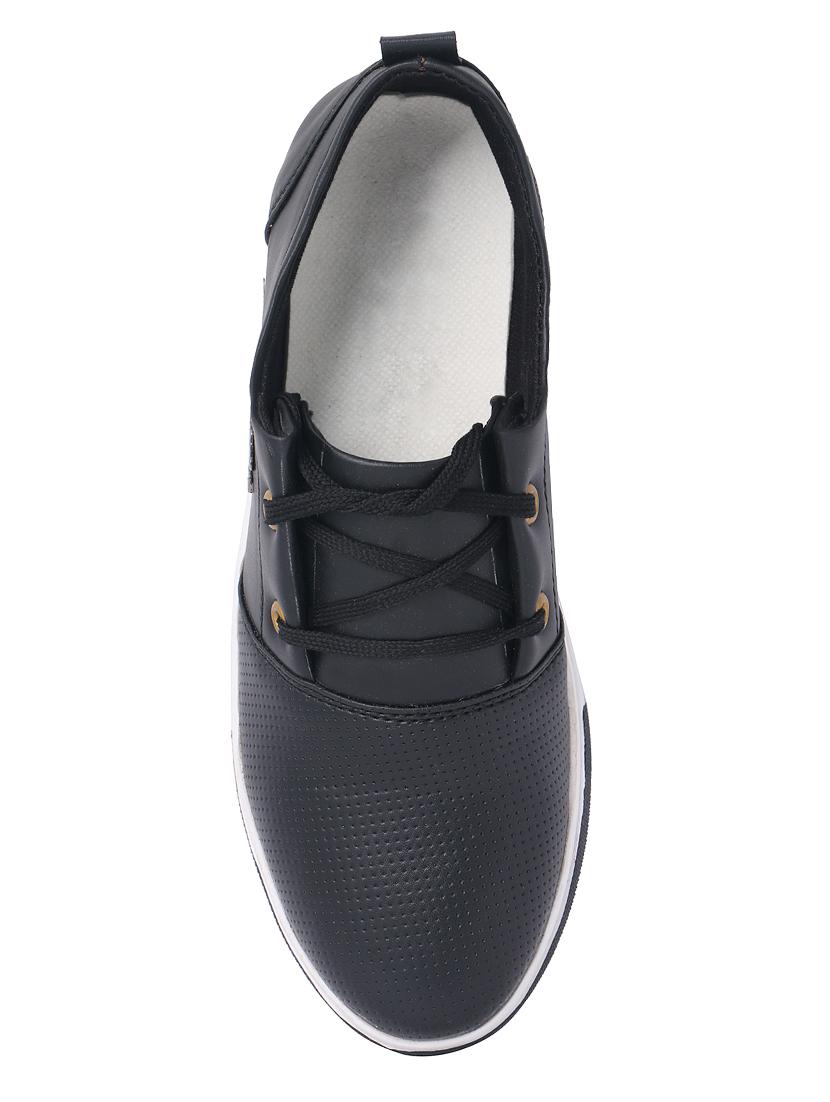 black leatherette lace up sneaker - 14811723 - Zoom Image - 4