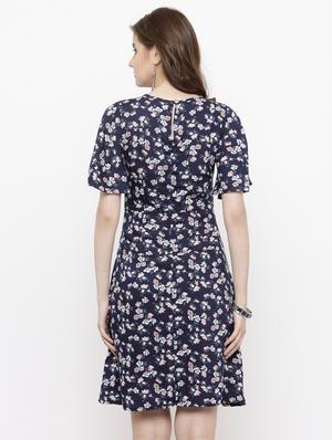 flared sleeves floral A-line dress - 14811740 - Standard Image - 4