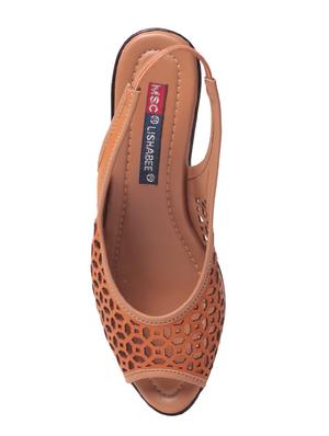 tan back strap wedge - 14815520 - Standard Image - 4