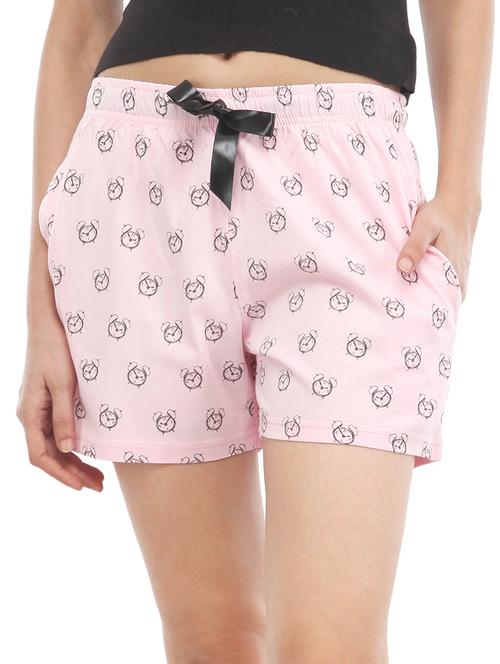 pink printed sleepwear shorts - 14815704 - Standard Image - 1