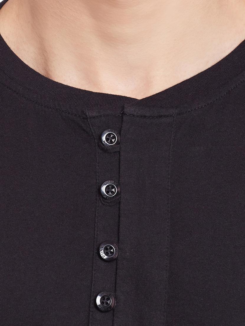 black cotton t-shirt - 14816006 - Zoom Image - 4