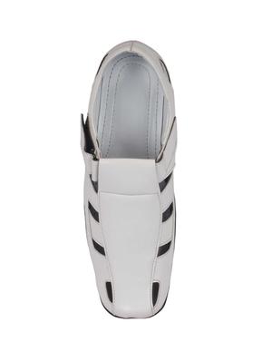 white leatherette slip on sandal - 14817195 - Standard Image - 4