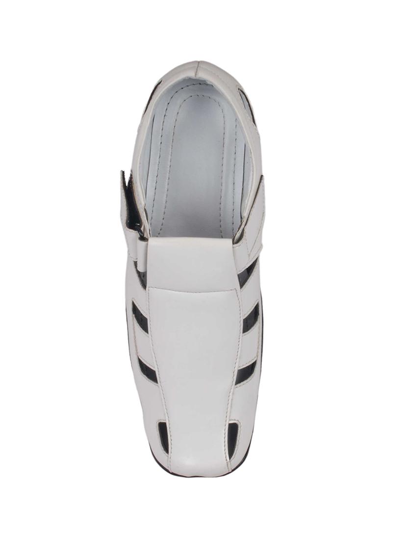 white leatherette slip on sandal - 14817195 - Zoom Image - 4