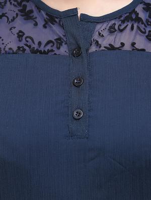 navy blue solid top - 14818217 - Standard Image - 4