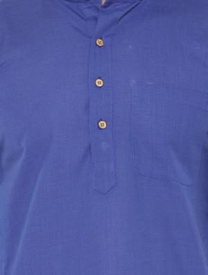 blue cotton long kurta - 14841823 - Standard Image - 4