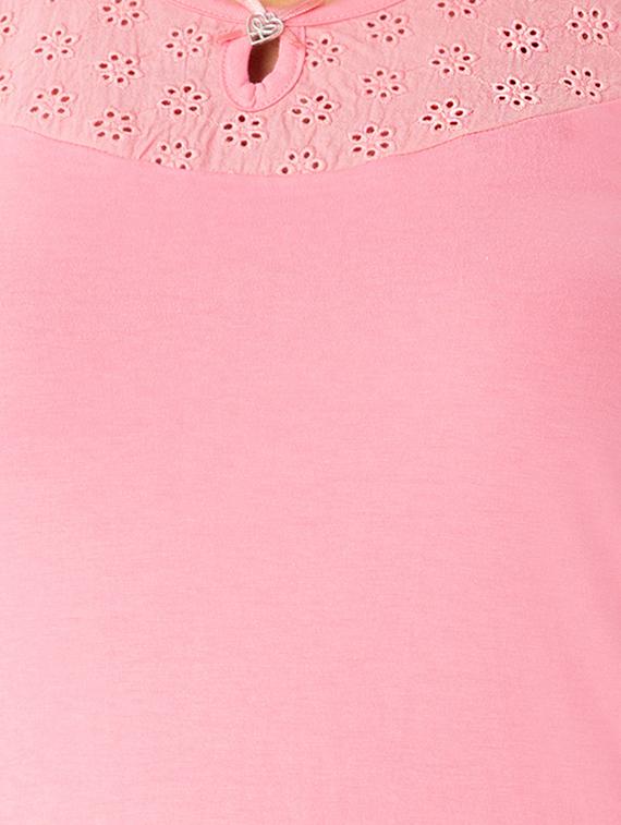 pink cotton nightwear gown - 14844755 - Zoom Image - 4