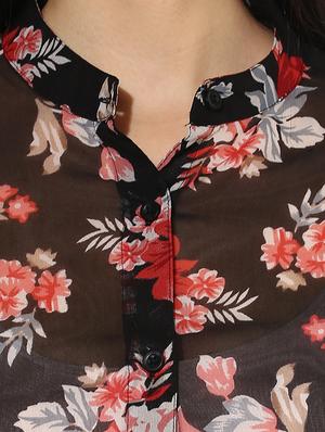 heather hues black colored floral print shirt - 14845616 - Standard Image - 4