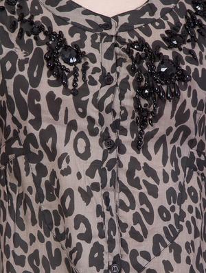 grey animal print dress - 14845709 - Standard Image - 4