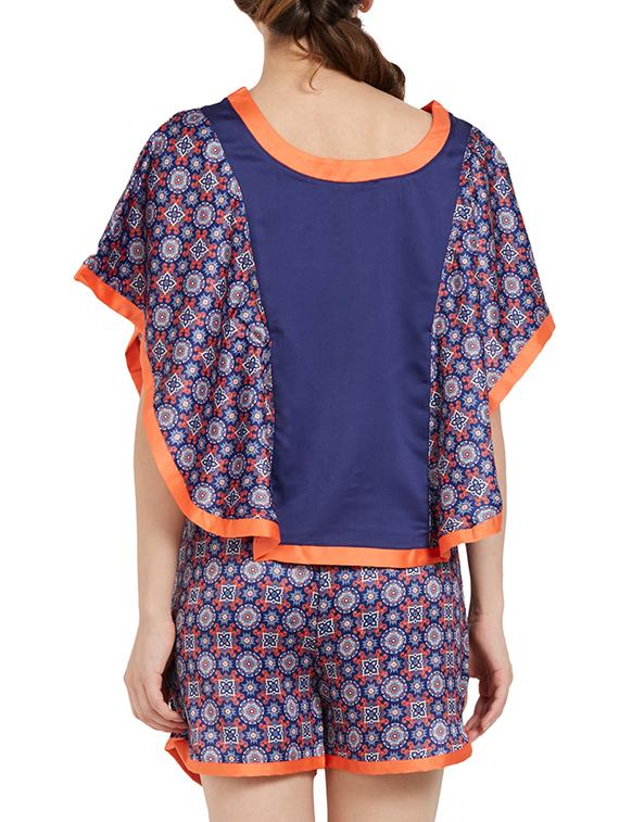 blue nightwear shorts set - 14847183 - Zoom Image - 4
