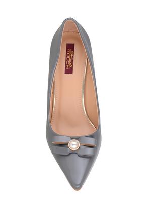 grey fabric slip on pumps - 14847614 - Standard Image - 4