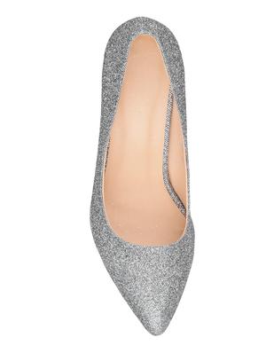grey faux leather slip on pumps - 14847940 - Standard Image - 4