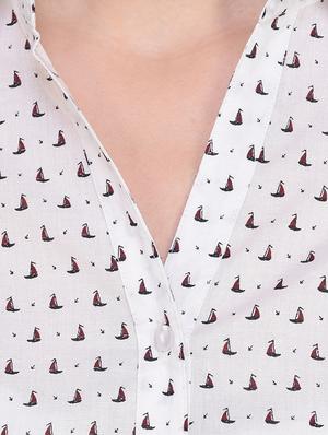 white printed shirt - 14852424 - Standard Image - 4