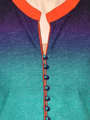 blue cotton straight kurta - 14853031 - Standard Image - 4